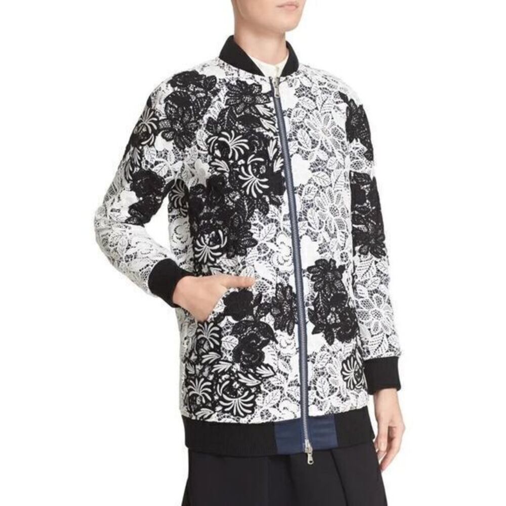 SELF PORTRAIT NWT Bomber Lace Embroidered Jacket US 2